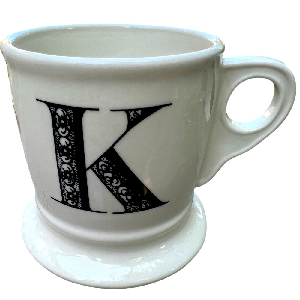 Anthropologie “K” Ceramic Initial Mug Coffee Cup